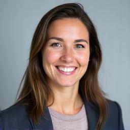 Headshot of Emma, co-founder of ScaleCrafters, smiling confidently.